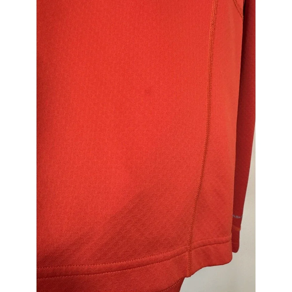 The North Face Sweater Men Small Red Long Sleeve 1/4 Zip Polyester